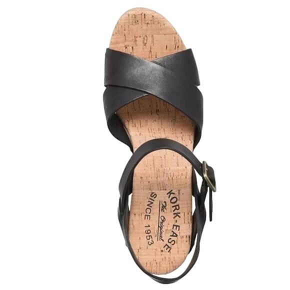 Kork-Ease‎ Drew Leather Cross Banded Platform Sandals women's size 10 - Picture 2 of 13